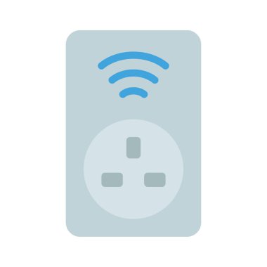 Smart Plug web simgesi vektör çizimi