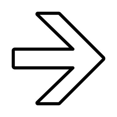 Keskin Sağ Ok Büyük Ağ vektör çizimi