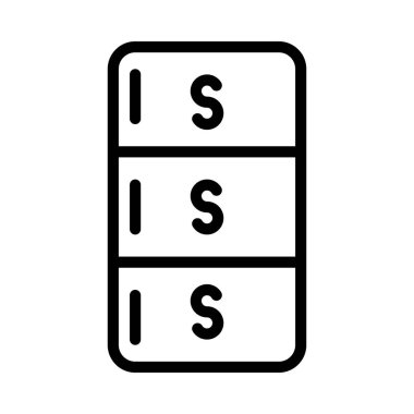 Güvenlik Stoku simgesi vektörü basit illüstrasyon