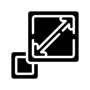 ölçekli düz simge, vektör illüstrasyonu 