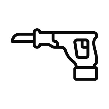 Saw Aracı Web simgesi vektör illüstrasyonu