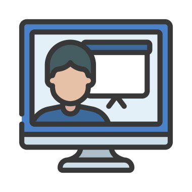 Çevrimiçi Öğretim Ağı vektör illüstrasyonu