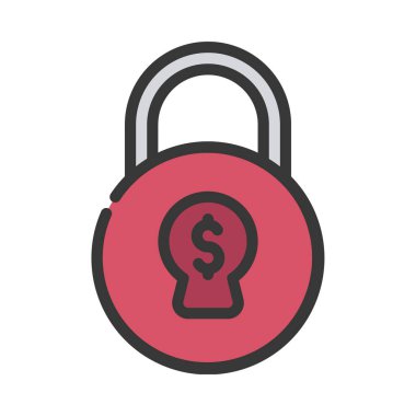 lock icon, vector illustration simple design