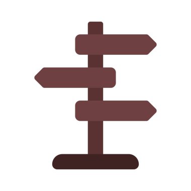 Yön İşareti simgesi. izole vektör illüstrasyonu