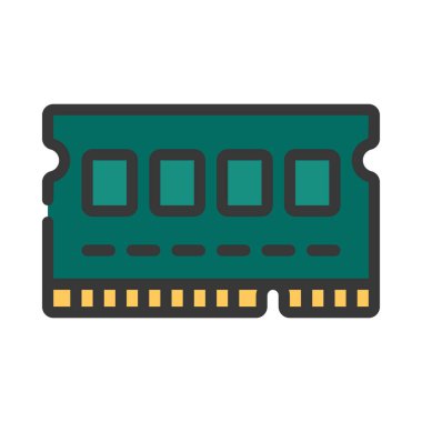 Ram Çubuğu Simgesi Basit Vektör İllüstrasyonu