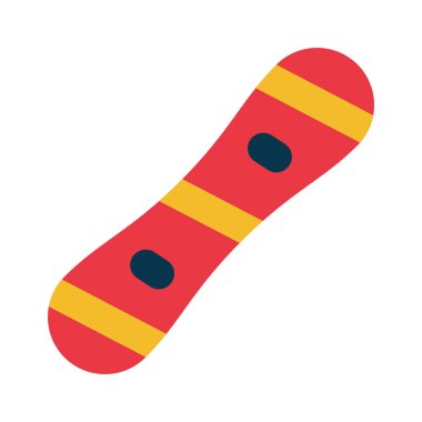 Snowboard düz biçim simgesi, vektör tasarımı