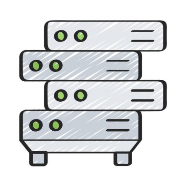 Düzenlenmemiş Veri simgesi, vektör illüstrasyonu    