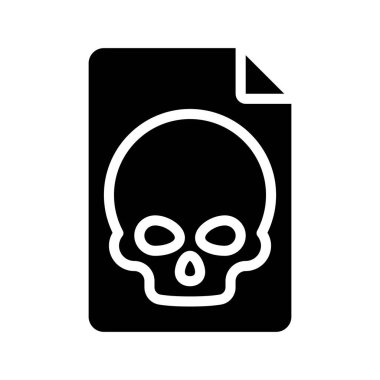 kafatası ikonu vektörü. kafatası vektör simgesi.