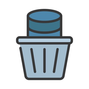 Veri simgesi, vektör illüstrasyonunu sil    