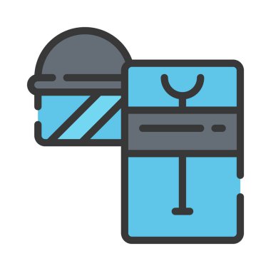 Riot Gear Simgesi Basit Vektör İllüstrasyonu 