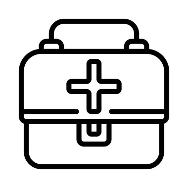 tıbbi kutu simgesi, vektör illüstrasyonu