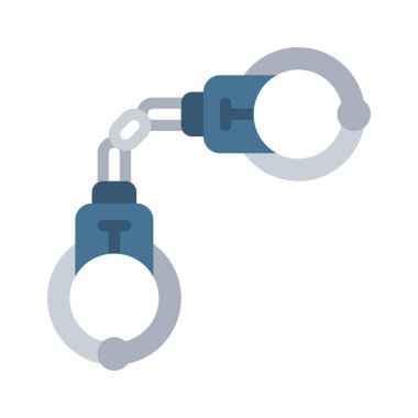 kelepçe düz simgesi, vektör çizim 