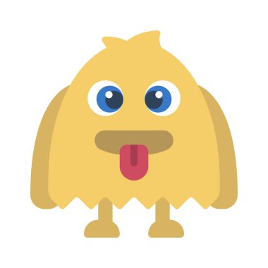 Beyaz arkaplanda canavar vektör çizimi 