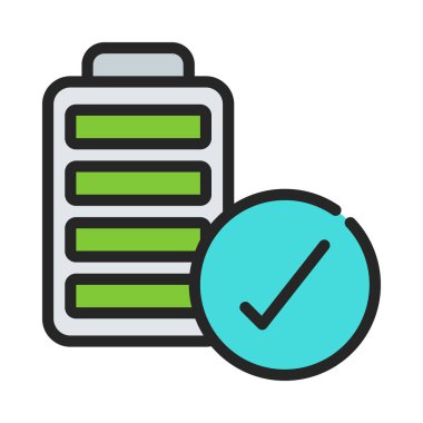 Tam Batarya Kene Ağı vektör çizimi