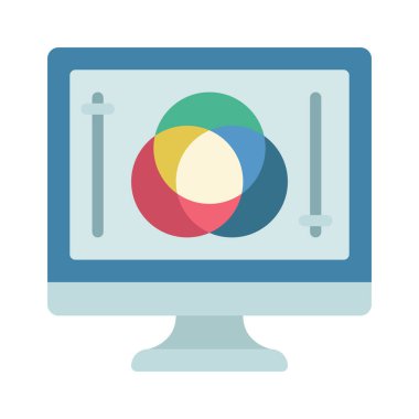 Renk Not simgesi basit vektör çizimi