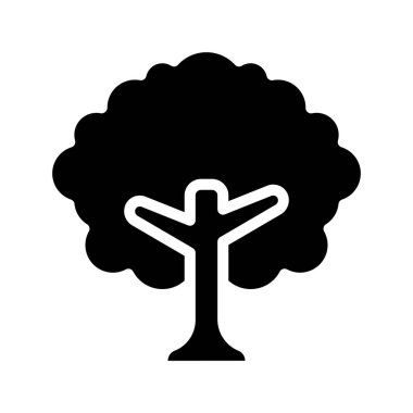 ağaç web simge vektör çizim