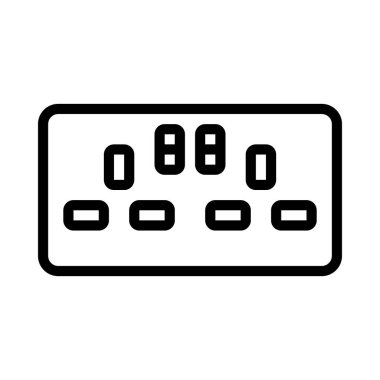 Çift Eklenti Soket ikonu vektör illüstrasyon tasarımı