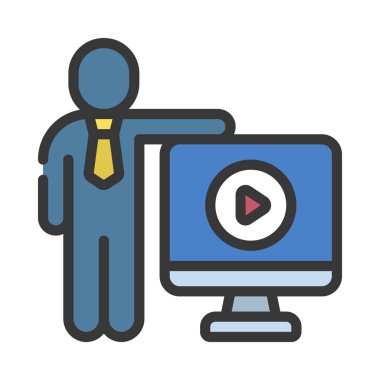 Video oynatımını kutsal kişilerin resmi, vektör çizim 