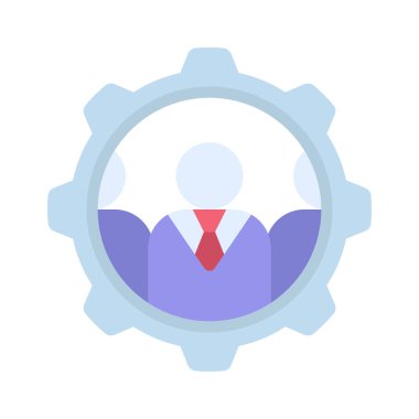 İnsan Kaynakları Web simgesi vektör illüstrasyonu