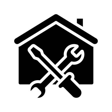 Ev Yenileme simgesi, vektör illüstrasyonu   