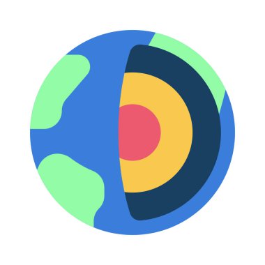 Fizik Web simgesi vektör illüstrasyonu