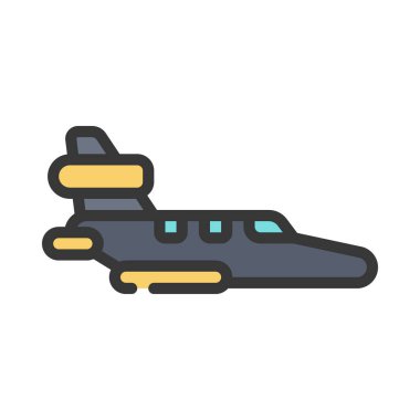 Özel Jet simgesi vektör illüstrasyonu