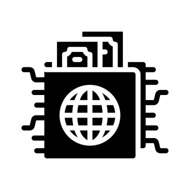 dijital cüzdan vektör çizimi tasarımı 