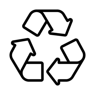 Düz simge, vektör illüstrasyonunu geri dönüştür 