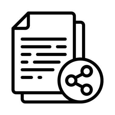 Belge simgesi, vektör illüstrasyonunu paylaş 