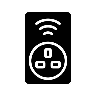 Smart Plug web simgesi vektör çizimi