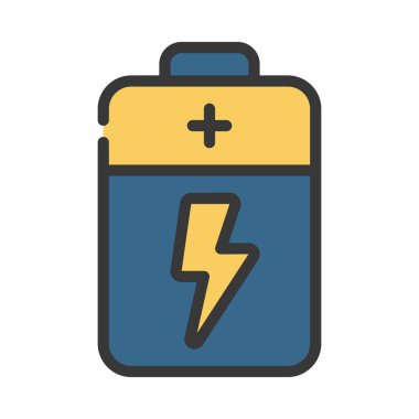 Battery icon, vector illustration simple design