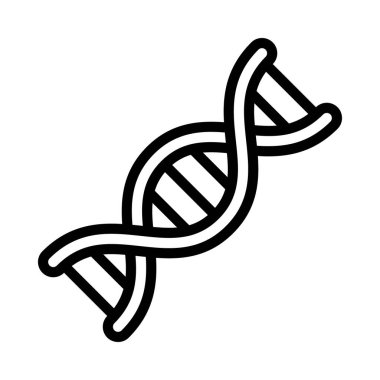 Beyaz arkaplanda DNA vektör simgesi 