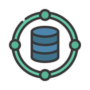 Veri Döngüsü simgesi, vektör illüstrasyonu  