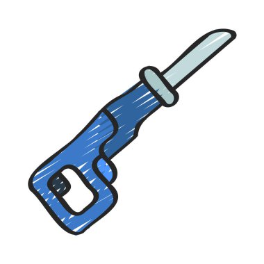 Karşılıklı Testere simgesi, vektör illüstrasyonu basit tasarım