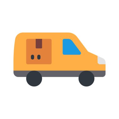 Van simgesi, vektör illüstrasyonu basit tasarım