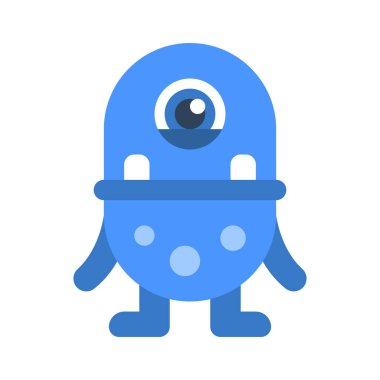 Beyaz arkaplanda canavar vektör çizimi 