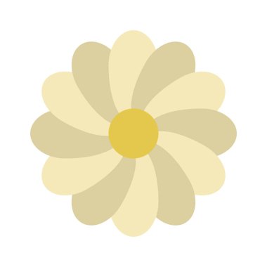 Papatya çiçeği simgesi, vektör illüstrasyonu basit tasarım