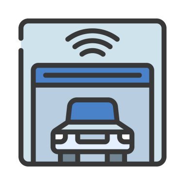 Wifi Garajı ikon vektör illüstrasyon tasarımı
