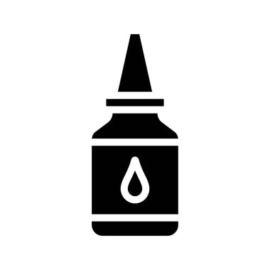 Göz Damlaları Ot düz simgesi, vektör illüstrasyonu 