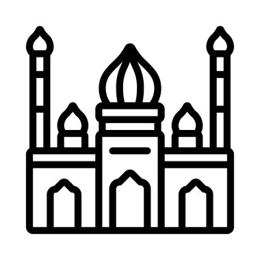 Cami düz kutsal kişilerin resmi, vektör çizim 