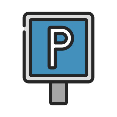 Parking web icon vector illustration