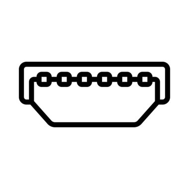 Mini A Port düz simgesi, vektör illüstrasyonu 