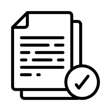 Belge simgesi, vektör illüstrasyonunu düzelt  