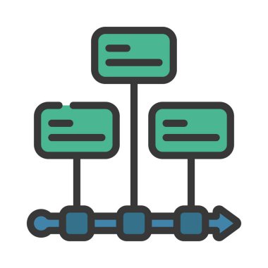 Zaman çizgisi web simgesi vektör çizelgesi çizimi                    