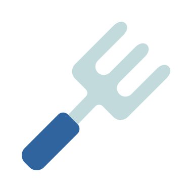 Bahçe çatal düz simgesi, vektör çizim 