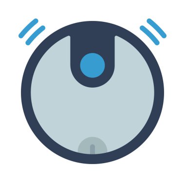 Robot Süpürge Temizleyici simge çizimi