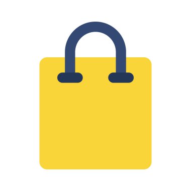 Alışveriş çantası web simgesi vektör illüstrasyonu