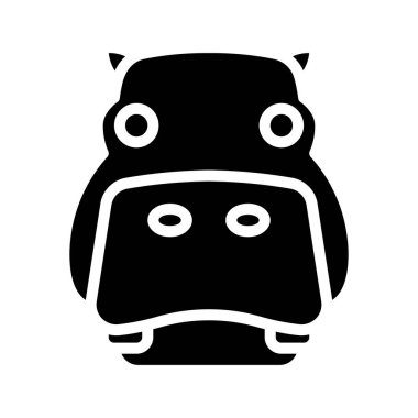 Hippo web simgesi vektör illüstrasyonu