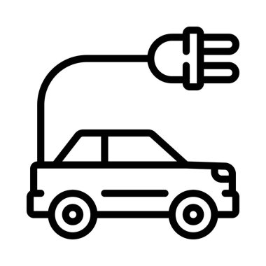 Sürdürülebilir Elektrik Ağı vektör çizimi