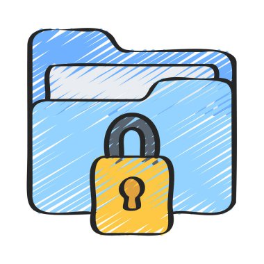 Kilitli Ayarlar simgesi, vektör illüstrasyonu 